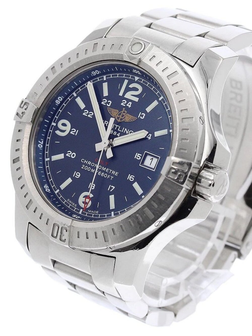 BREITLING Colt A74388 Date Navy Dial Quartz Men's Watch_963097